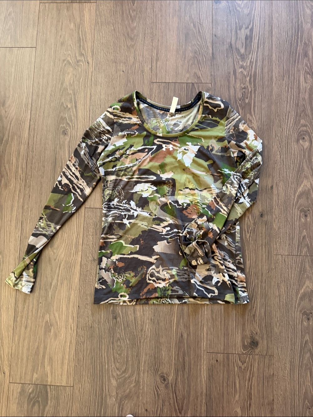 Under Armour Women's Camo Long Sleeve Performance Tee - Green/Brown/Black